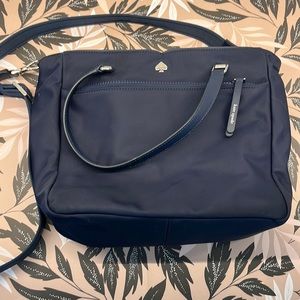Kate Spade Navy Blue Nylon Crossbody/Satchel